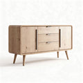 Mobiletto in legno chiaro con tre cassetti e due ante 150 x 45 x 75cm
