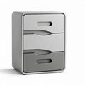 Comò in plastica con 3 cassetti grigi dimensioni 40 x 40 x 60cm per organizzazione spazi