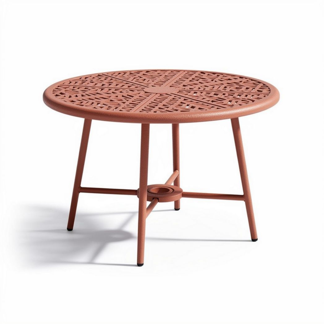 Tavolo quadrato in metallo verde 80 x 80 x 75 cm per esterni