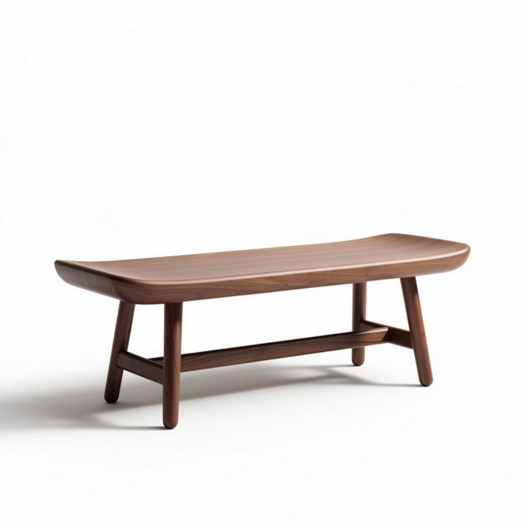 Tavolino in legno massello di noce 120 x 40 x 35cm per soggiorno