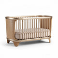 Culla in legno naturale con materasso 120 x 60 x 90cm per bambini