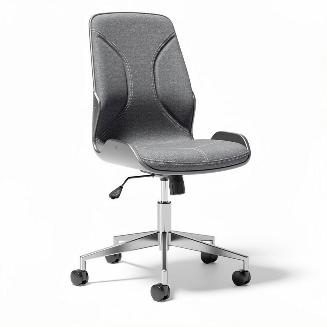 Sedia da ufficio regolabile in altezza con rivestimento grigio 45 x 45 x 90cm